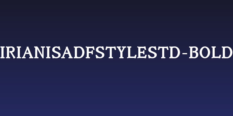 IrianisADFStyleStd-Bold Social Header