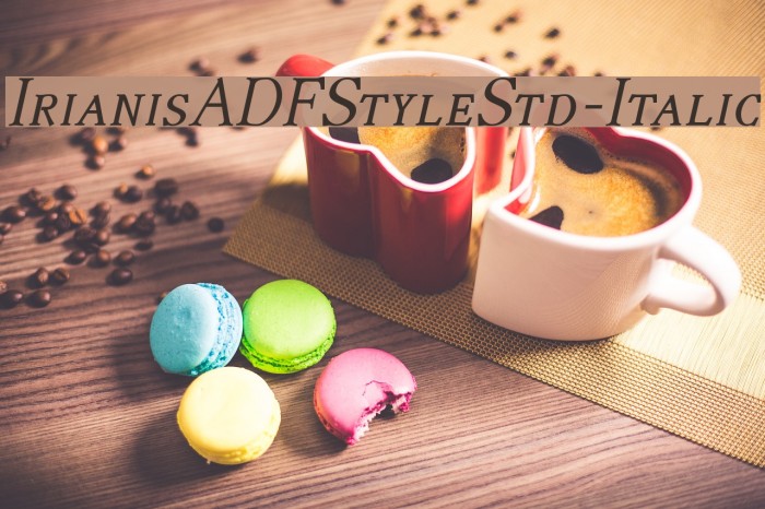 IrianisADFStyleStd-Italic Font examples