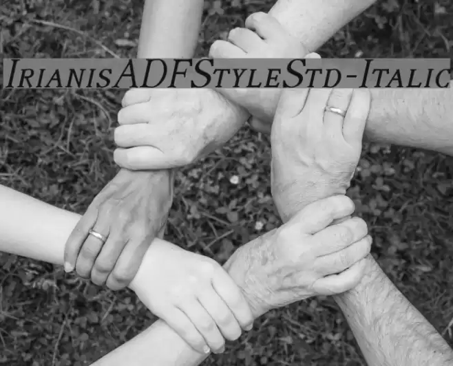 IrianisADFStyleStd-Italic Font examples