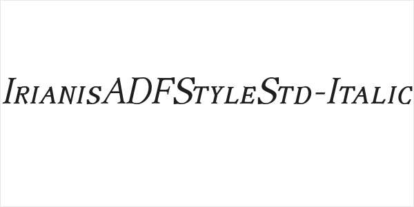 IrianisADFStyleStd-Italic Logo