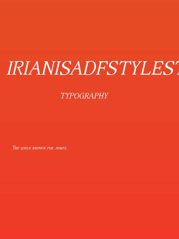 IrianisADFStyleStd-Italic Poster