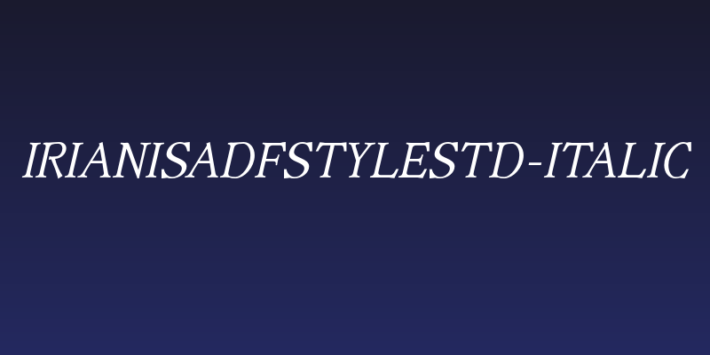 IrianisADFStyleStd-Italic Social Header