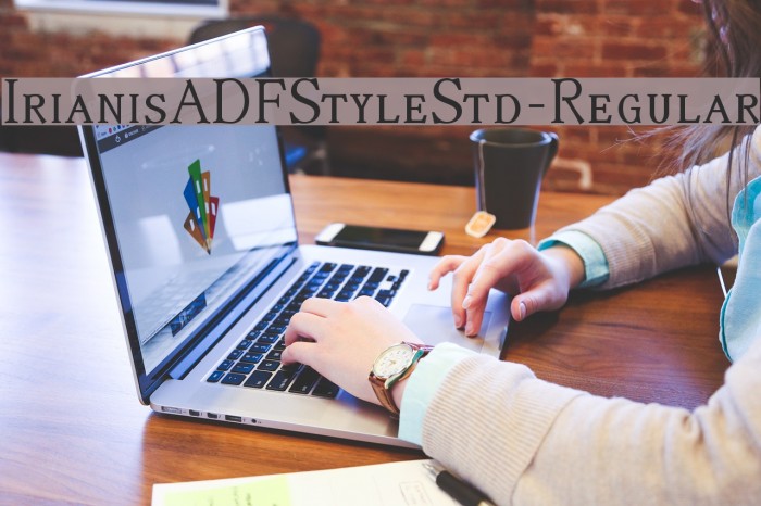 IrianisADFStyleStd-Regular Font examples