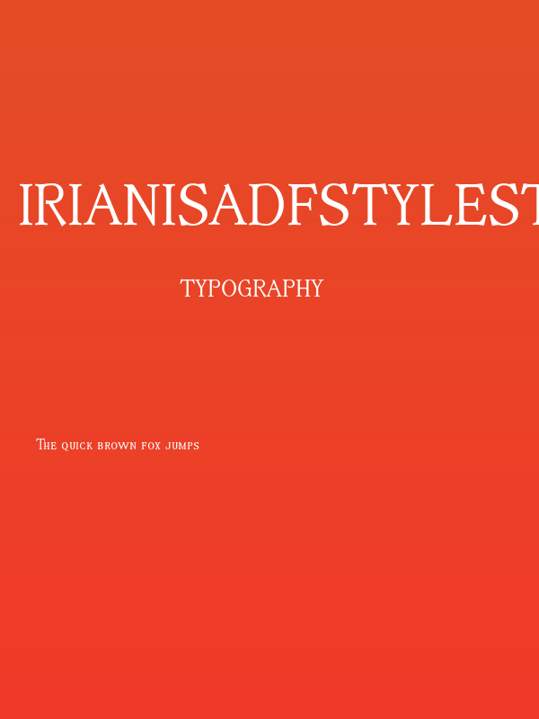 IrianisADFStyleStd-Regular Poster