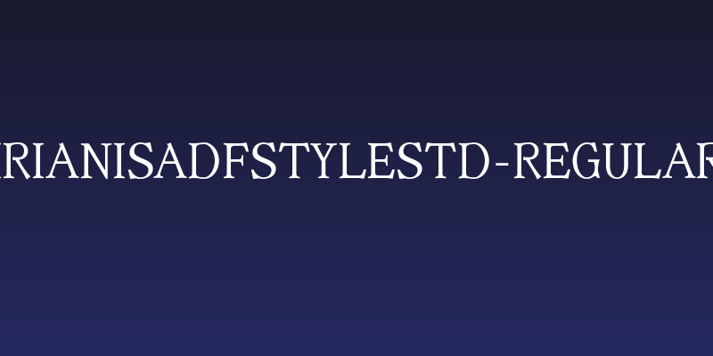 IrianisADFStyleStd-Regular Social Header