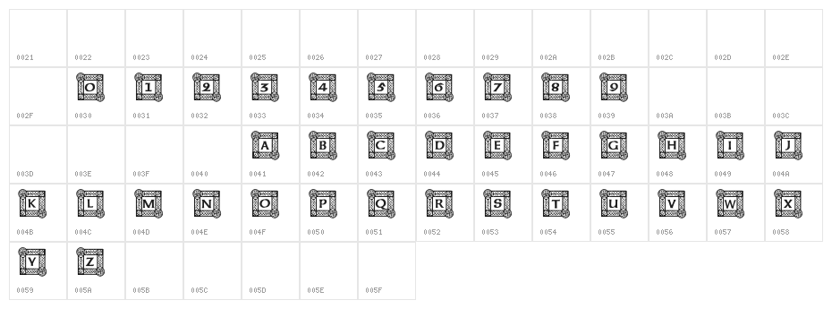 Irish Blessing Character Map