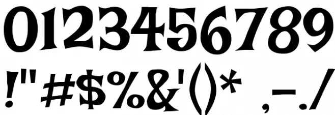 Irish Grover Font OTHER CHARS