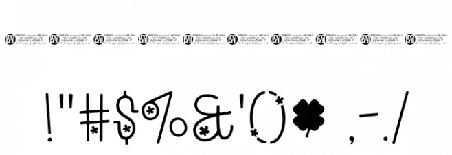 Irish^Clovers Font OTHER CHARS