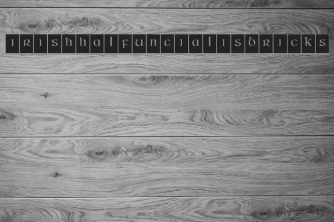 IrishHalfUncialisBricks Font examples