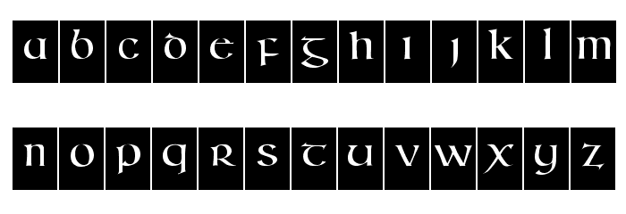 IrishHalfUncialisBricks Font LOWERCASE