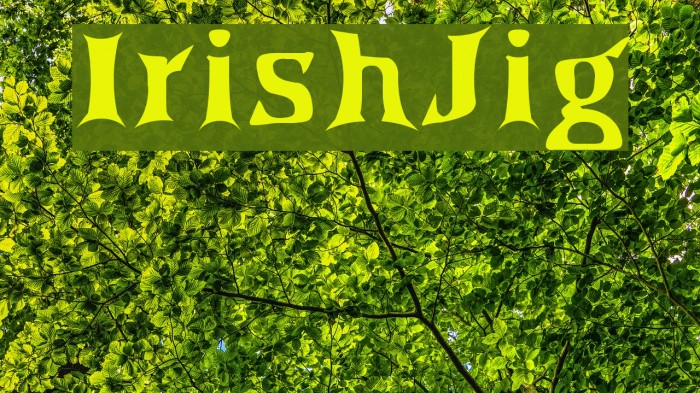 IrishJig Font examples