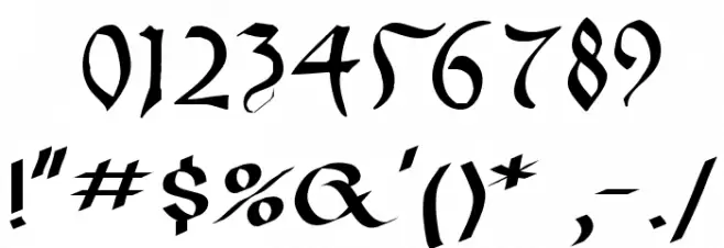 IrishUnciAlphabet Font OTHER CHARS