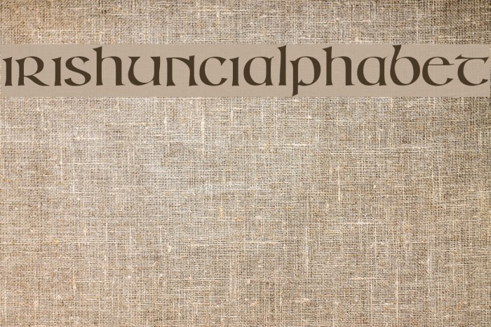 IrishUnciAlphabet Font examples