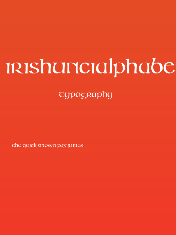 IrishUnciAlphabet Poster