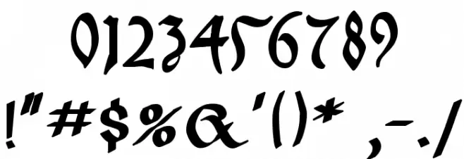 IrishUncialfabeta-Bold Font OTHER CHARS