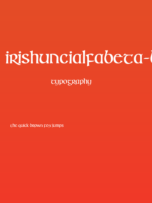 IrishUncialfabeta-Bold Poster