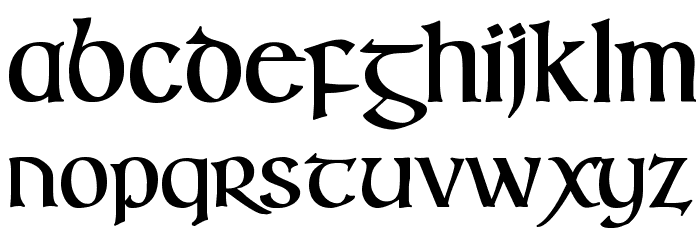 IrishUncialfabeta-Bold Font LOWERCASE