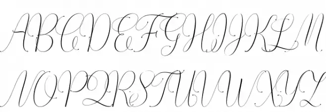 Irlandia Script フォント 大文字