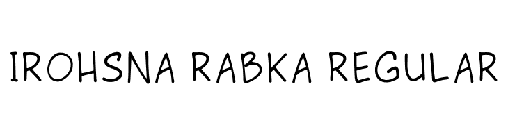 Irohsna Rabka Regular  नि: शुल्क फ़ॉन्ट्स डाउनलोड