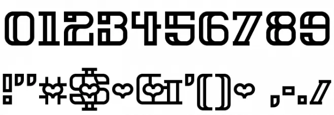 Iron Amore Regular Font OTHER CHARS