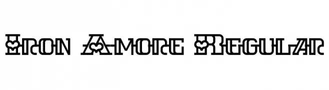 Iron Amore Regular  नि: शुल्क फ़ॉन्ट्स डाउनलोड