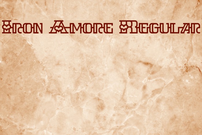 Iron Amore Regular Font examples
