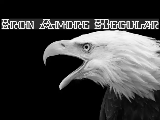 Iron Amore Regular Font examples