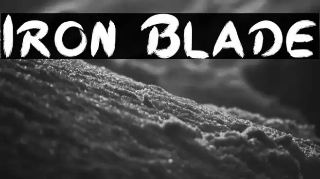 Iron Blade Font examples