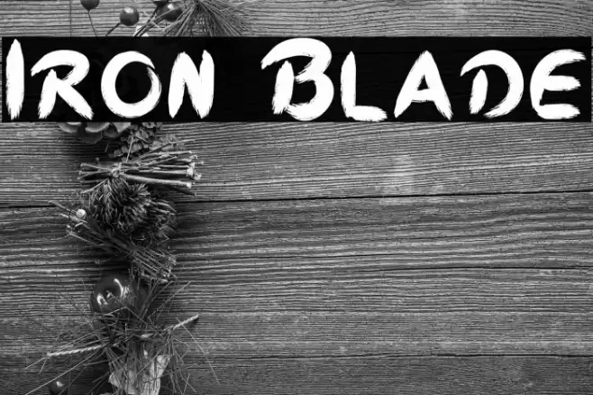 Iron Blade Font examples
