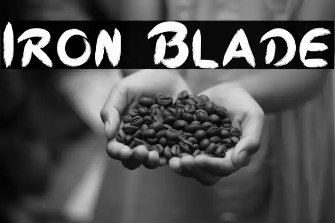 Iron Blade Font examples