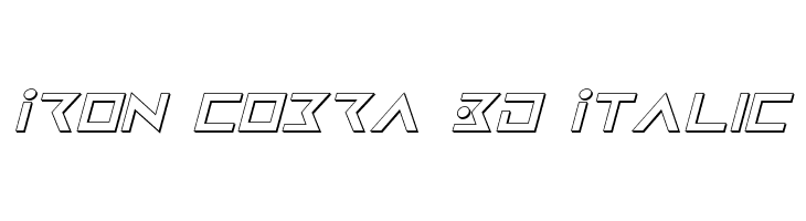 Iron Cobra 3D Italic  Скачать бесплатные шрифты