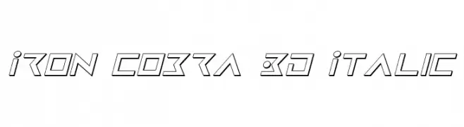 Iron Cobra 3D Italic  Frei Schriftart Herunterladen