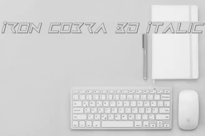 Iron Cobra 3D Italic Font examples