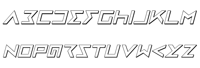 Iron Cobra 3D Italic Font LOWERCASE
