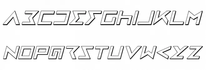 Iron Cobra 3D Italic Caratteri MINUSCOLO