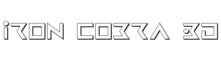 Iron Cobra 3D  les polices de caractères gratuit tlcharger