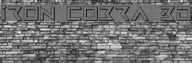 Iron Cobra 3D Font examples