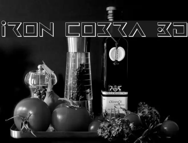 Iron Cobra 3D Font examples