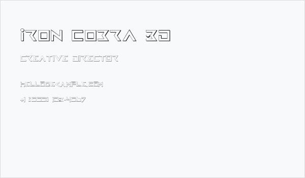 Iron Cobra 3D Business Card