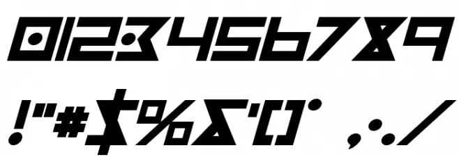 Iron Cobra Bold Italic Font OTHER CHARS