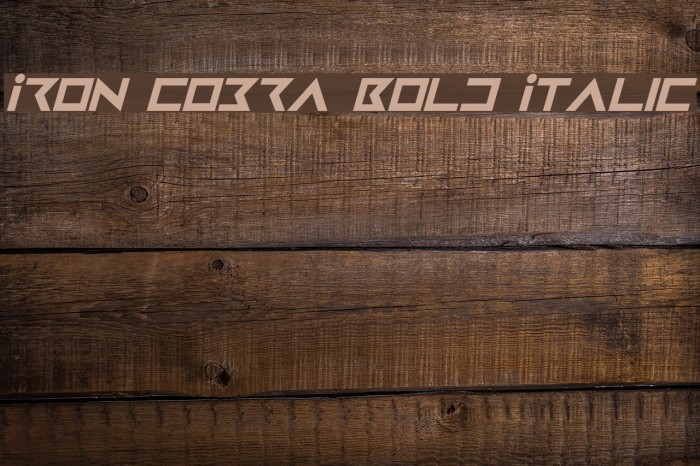 Iron Cobra Bold Italic Schriftart examples