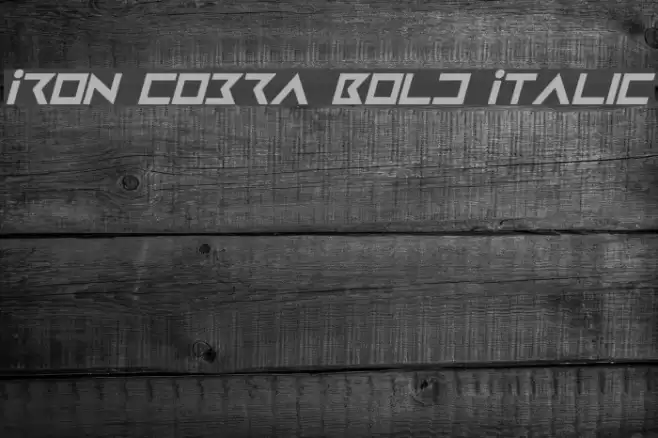Iron Cobra Bold Italic Font examples