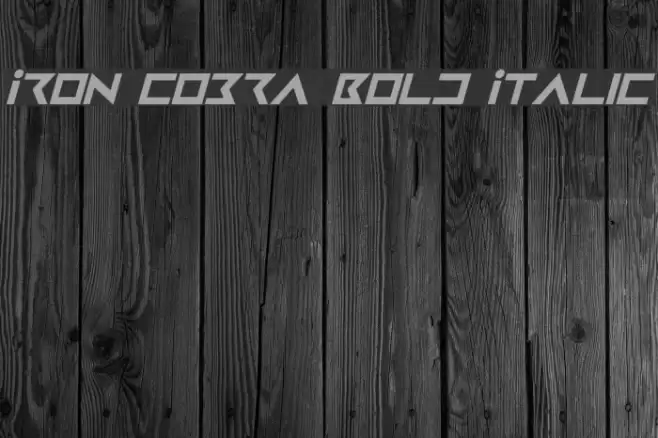 Iron Cobra Bold Italic Font examples