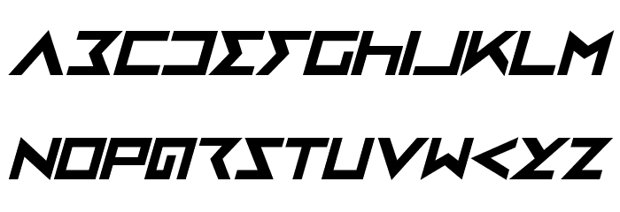 Iron Cobra Bold Italic Schriftart Kleinbuchstaben