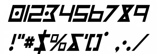 Iron Cobra Condensed Italic フォント その他の文字