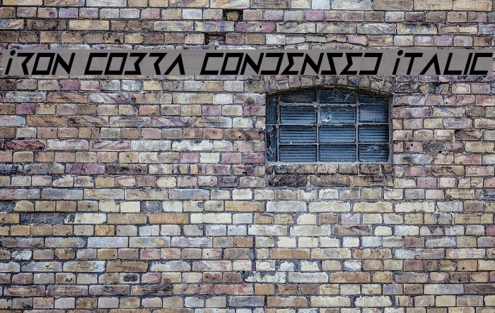 Iron Cobra Condensed Italic Font examples