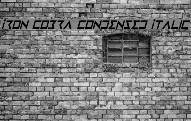 Iron Cobra Condensed Italic フォント examples