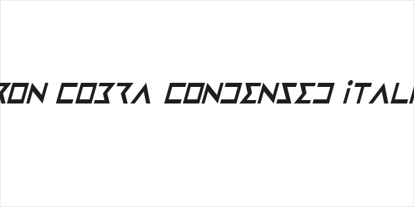Iron Cobra Condensed Italic Logo