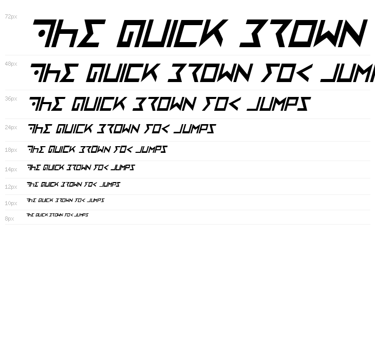 Iron Cobra Condensed Italic Waterfall