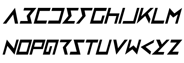 Iron Cobra Condensed Italic Font LOWERCASE